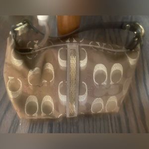 Coach beaded logo pouch purse